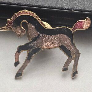 Vintage Unicorn Pin Collectible Old Mythical Fantasy Horned Horse